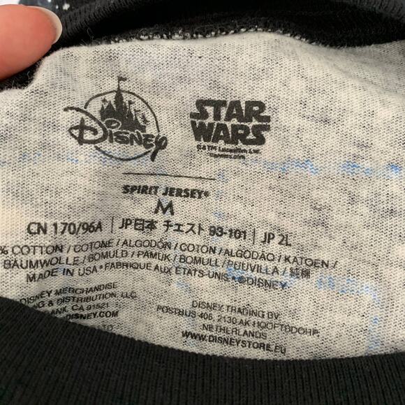 Disney Rise of Skywalker Spirit Jersey Womens Medium Black Longsleeve Graphic - Picture 12 of 13